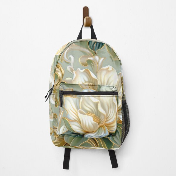 Item preview, Magnolia Flowers with Gold Accents - Elegant Botanical Floral Art designed and sold by MargaretWiktor.
