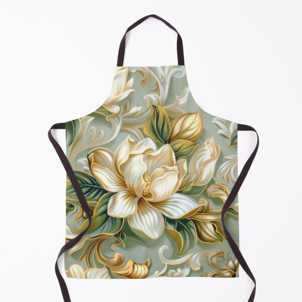 Item preview,  Magnolia Flowers with Gold Accents - Elegant Botanical Floral Art designed and sold by MargaretWiktor.