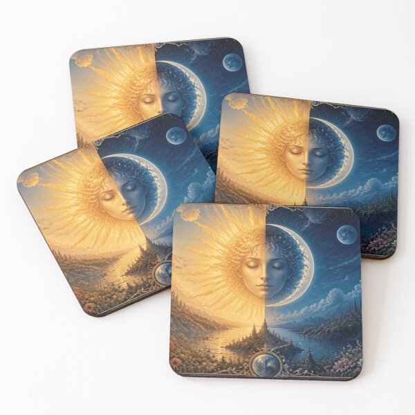 Item preview, Sun Moon Goddess Split Ornate Frame designed and sold by Pioneer Spirit Market.