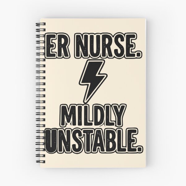 Item preview, ER Nurse Mildly Unstable Funny Medical Humor Gift Design designed and sold by Dantin.