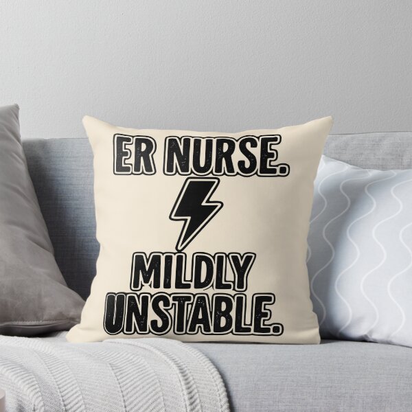Item preview, ER Nurse Mildly Unstable Funny Medical Humor Gift Design designed and sold by Dantin.