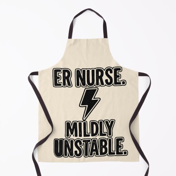 Item preview, ER Nurse Mildly Unstable Funny Medical Humor Gift Design designed and sold by Dantin.