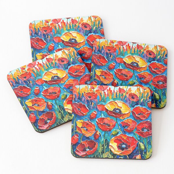 Item preview, Painterly Poppies designed and sold by ByNicoleSara.