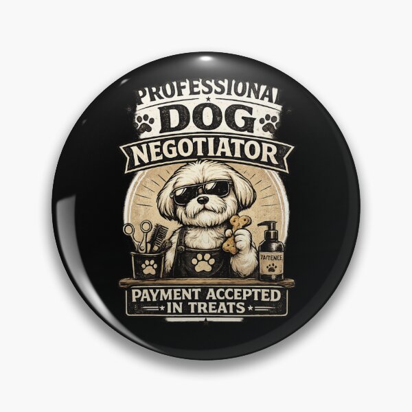 Item preview, Professional Dog Negotiator Payment Accepted In Treats Funny Dog Groomer Vintage Design designed and sold by Rudinho102.