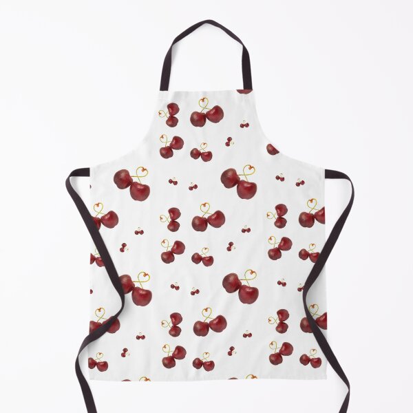 Item preview, Aesthetic sweet cherry heart stems seamless pattern designed and sold by TanalyFlowers.