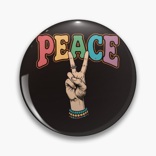 Item preview, Retro 70s Groovy Peace Sign Hand - Vintage Hippie Boho Aesthetic designed and sold by Melian Vintage.