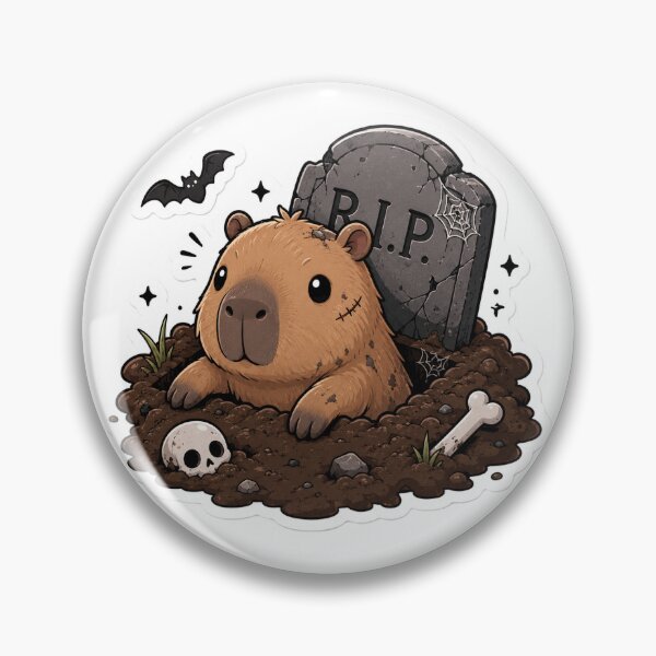 Item preview, Cute Zombie Capybara – Halloween Graveyard Kawaii Design designed and sold by AstraDrip Studio.