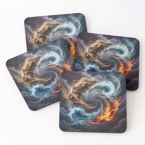 Item preview, Elemental Fire Water Earth Air Swirl designed and sold by Pioneer Spirit Market.