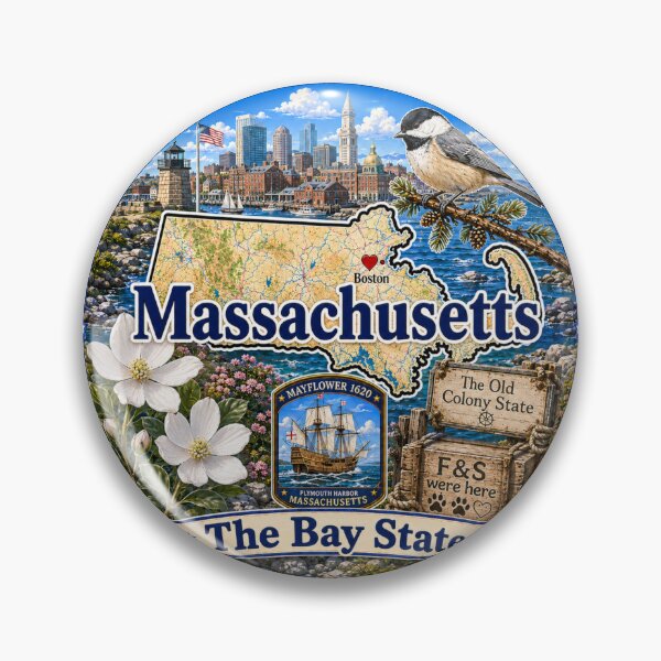 Item preview, Massachusetts - Collect America with Freckle and Spencer designed and sold by CollectrsCornr.
