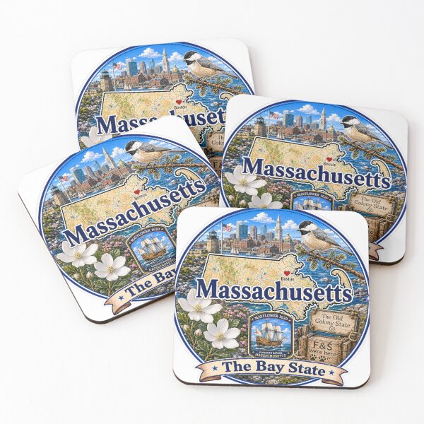 Item preview, Massachusetts - Collect America with Freckle and Spencer designed and sold by CollectrsCornr.
