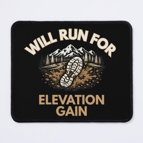 Item preview, Will Run For Elevation Gain | Trail Running Mountain Runner T-Shirt designed and sold by The Hairy Melon.