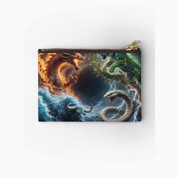 Item preview, Four Elements Dragon Tiger Bull Snake Battle designed and sold by Pioneer Spirit Market.