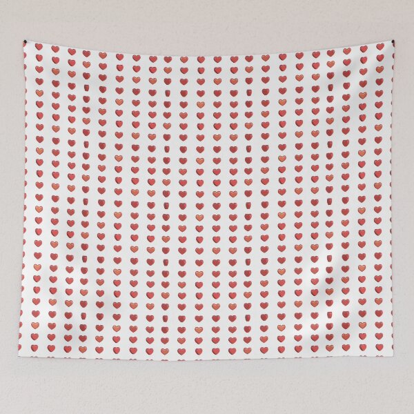 Item preview, 3D glossy red hearts seamless pattern designed and sold by TanalyFlowers.