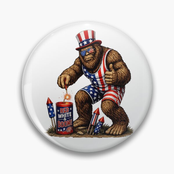 Item preview, Sasquatch Red White Boom designed and sold by ttuniques.