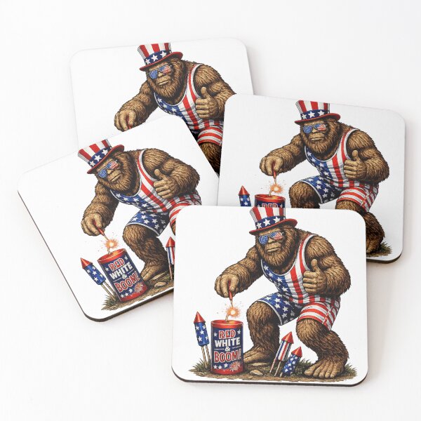 Item preview, Sasquatch Red White Boom designed and sold by ttuniques.