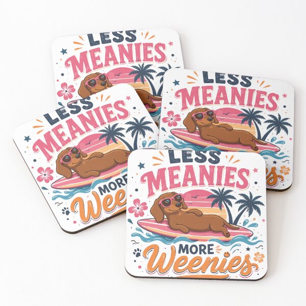 Item preview, Less Meanies More Weenies T-Shirt Design | Cute Dachshund Summer Graphic by UCPStudio & Upstream Studio designed and sold by ucpstudio.
