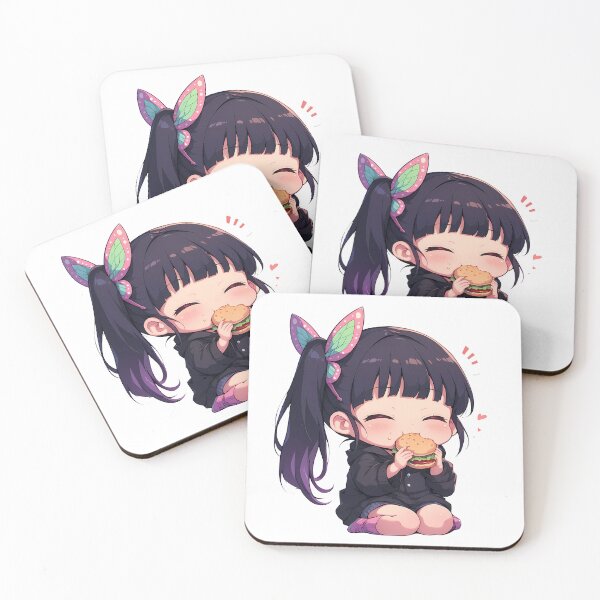 Item preview, Kanao Tsuyuri Demon Slayer Chibi Burger Sweet Butterfly Smile designed and sold by earlobejerk.