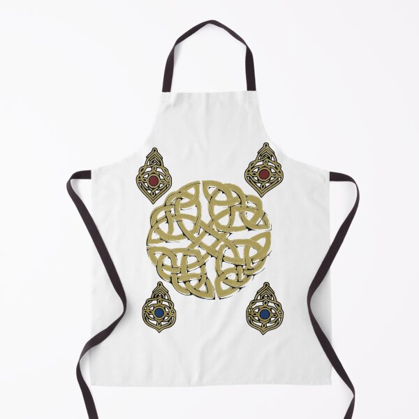 Item preview, Golden Celtic Knot with Ornate Gemstones designed and sold by Macramellennias.