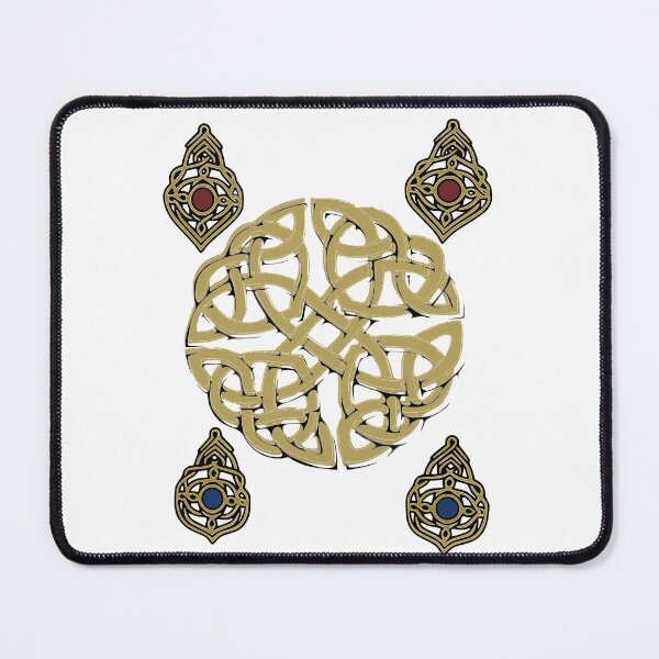Item preview, Golden Celtic Knot with Ornate Gemstones designed and sold by Macramellennias.