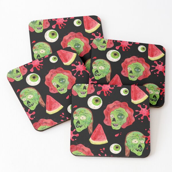 Item preview, Zombie Eating Watermelon Funny Pattern For Summerween - Black  designed and sold by CanisArtStudio.