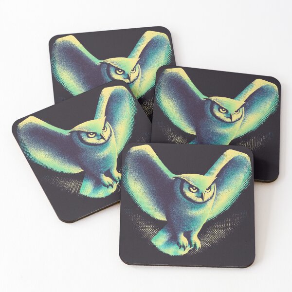 Item preview, Midnight Halftone Owl designed and sold by ClubVacay.