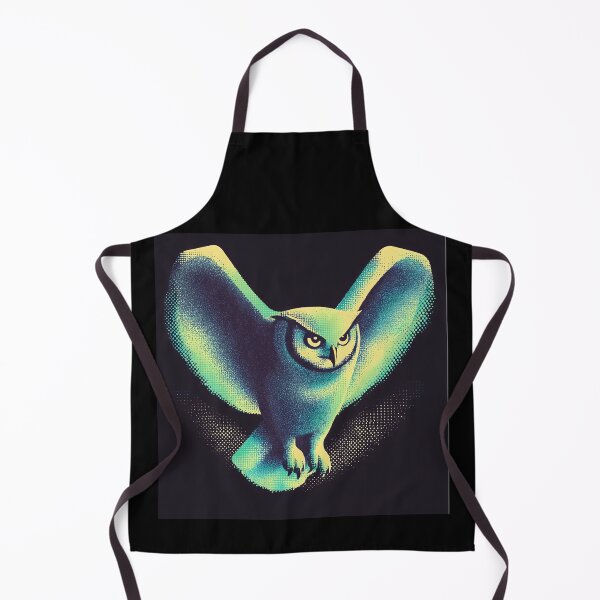 Item preview, Midnight Halftone Owl designed and sold by ClubVacay.