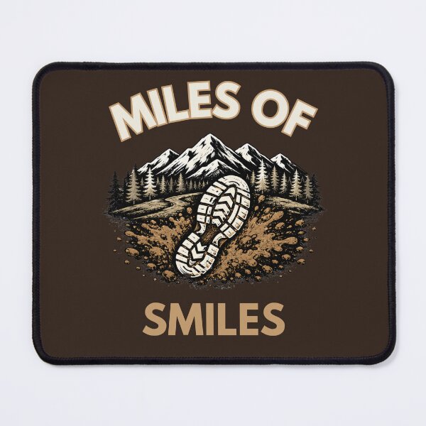 Item preview, Miles Of Smiles | Trail Running Mountain Runner T-Shirt designed and sold by The Hairy Melon.