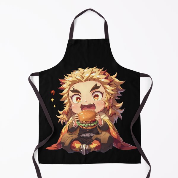 Item preview, Kyojuro Rengoku Demon Slayer Chibi Burger Flame Smile designed and sold by earlobejerk.