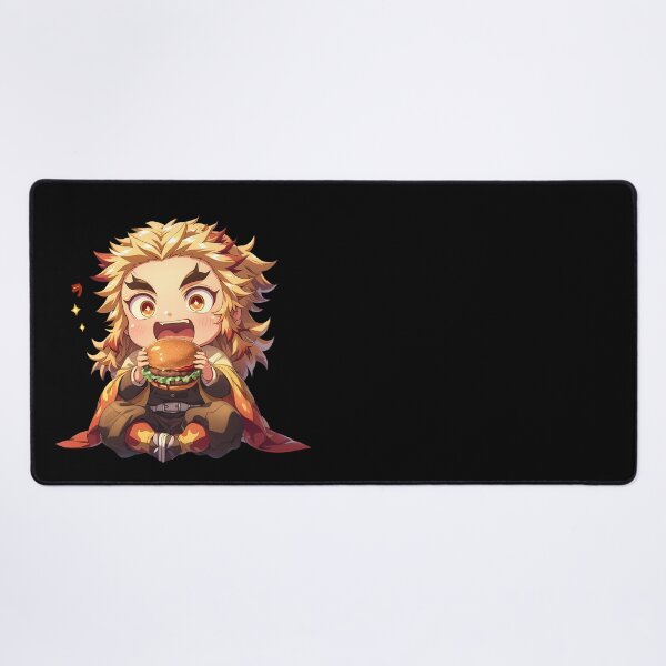 Item preview, Kyojuro Rengoku Demon Slayer Chibi Burger Flame Smile designed and sold by earlobejerk.