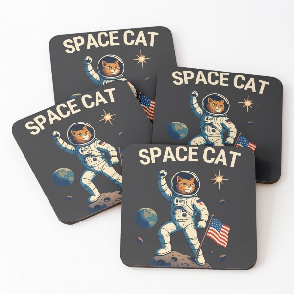 Item preview, Space Cat USA Flag Retro Astronaut designed and sold by     NovaCraft.