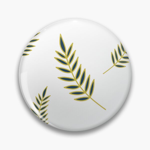 Item preview, Minimalist blue and gold fern leaves seamless pattern designed and sold by TanalyFlowers.