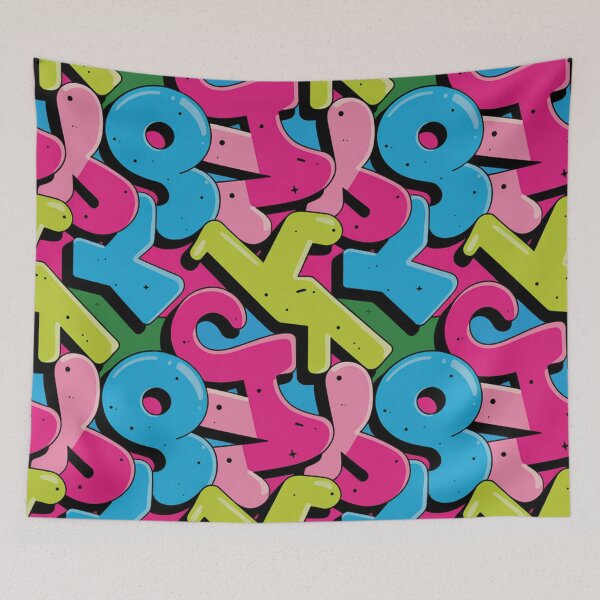Item preview, Bold Street Art Pattern | Vibrant Graffiti Seamless Repeat designed and sold by Midnight Veil Designs.