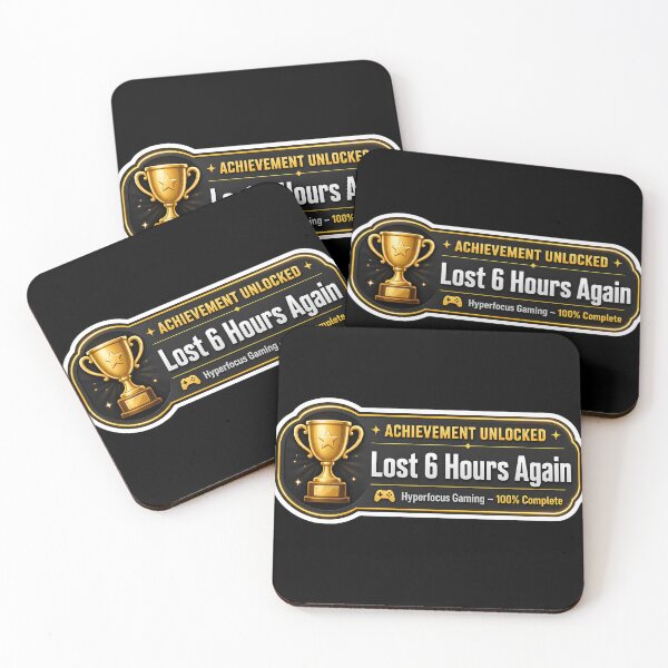 Item preview, Achievement Unlocked Lost 6 Hours ADHD Gamer Sticker Funny Neurodivergent Gift designed and sold by Dewer Shop.