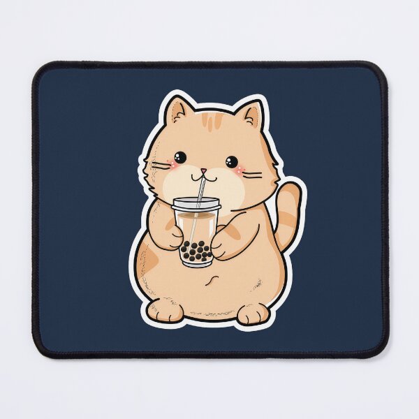 Item preview, Cat holding boba designed and sold by Phongphut.