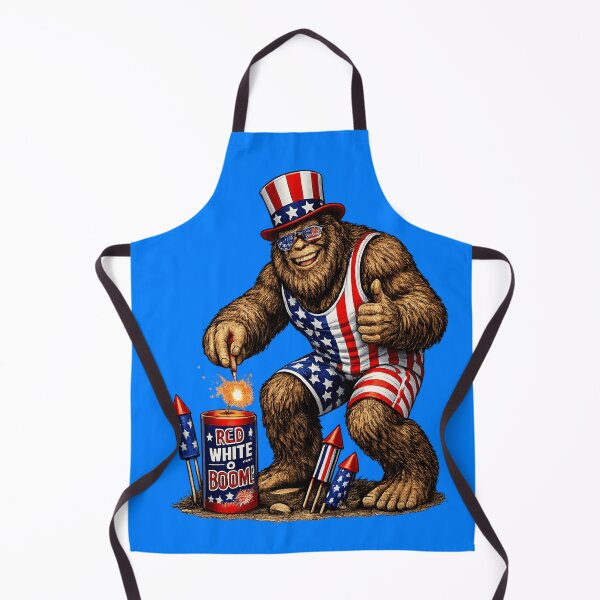 Aperçu de l'œuvre Sasquatch allume des feux d'artifice créée et vendue par ttuniques.