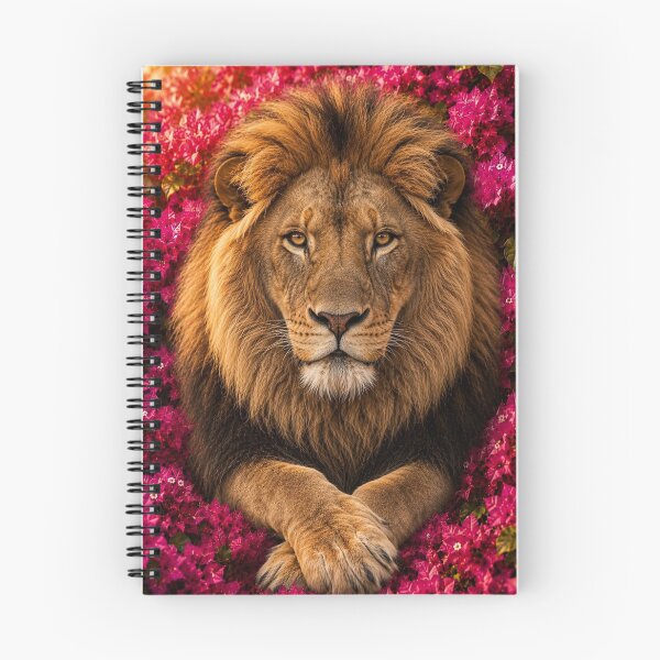 Item preview, Majestic Lion Among Pink Blossoms designed and sold by Pure Craft.
