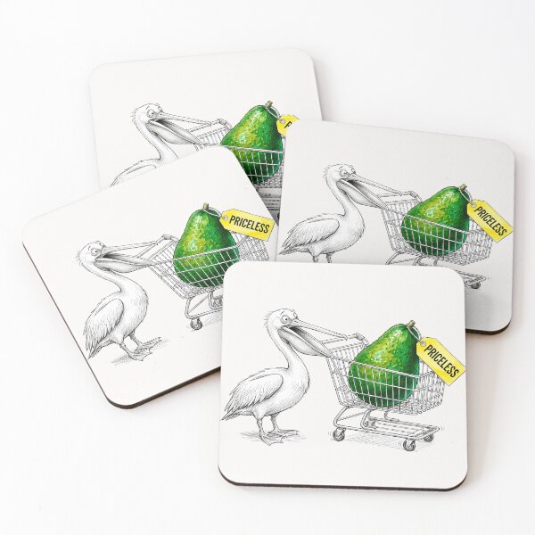 Item preview, Priceless Avocado: Funny Pelican Shopping Art designed and sold by SoulPT.