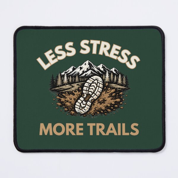 Item preview, Less Stress More Trails | Trail Running Mountain Runner T-Shirt designed and sold by The Hairy Melon.