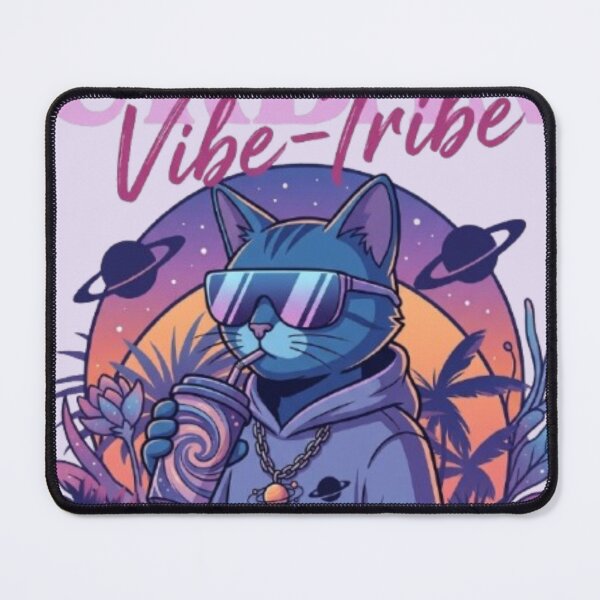 Item preview, Vaporwave Blue Cat Hoodie Sunglasses Synthwave Aesthetic T-Shirt Design designed and sold by BLUESKY11a.