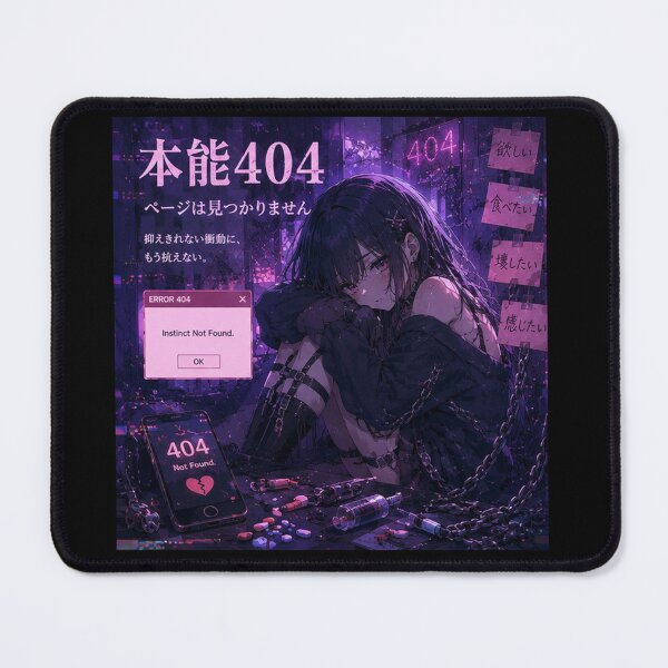 Item preview, Instinct 404 (本能404) - Cyberpunk Anime Error Aesthetic designed and sold by Japan-kanji-ya.