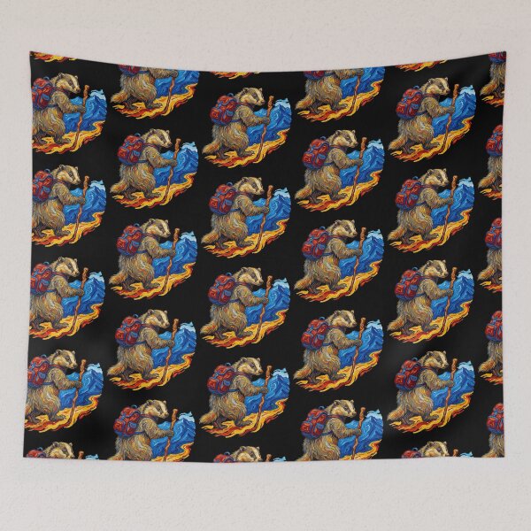 Item preview, Wanderlust Explorer Badger Hiking Nature Journey designed and sold by TeeARTHY.