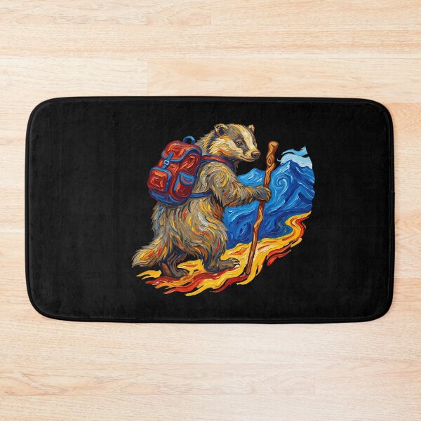 Item preview, Wanderlust Explorer Badger Hiking Nature Journey designed and sold by TeeARTHY.