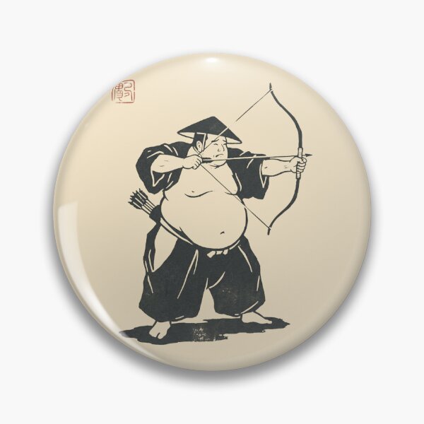 Item preview, Minimalist Ukiyo-e Medieval Archer Woodblock designed and sold by DuckOddity.