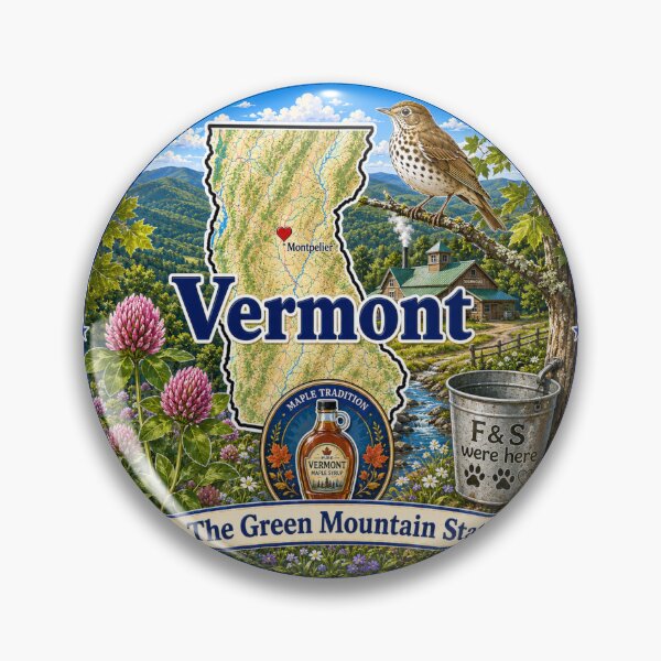 Item preview, Vermont - Collect America with Freckle and Spencer designed and sold by CollectrsCornr.