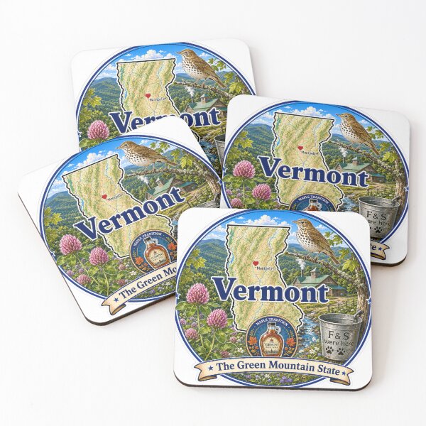 Item preview, Vermont - Collect America with Freckle and Spencer designed and sold by CollectrsCornr.
