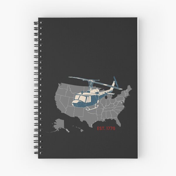 Item preview, Vintage Military Helicopter Over USA Map – Patriotic American Aviation Design designed and sold by OmCollections.