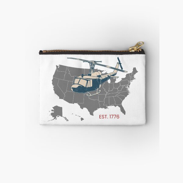 Item preview, Vintage Military Helicopter Over USA Map – Patriotic American Aviation Design designed and sold by OmCollections.