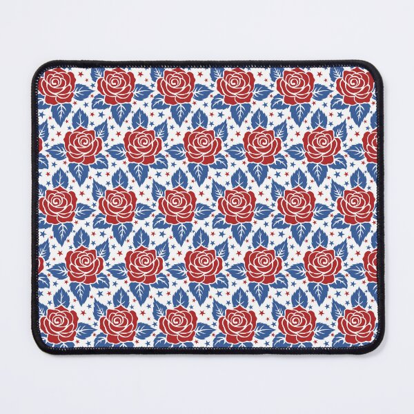 Item preview, Vintage Americana Red Rose Seamless Patriotic Pattern designed and sold by mrhighsky.