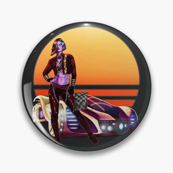 Item preview, Cyberpunk Synthwave Racing Outlaw Girl designed and sold by KArtLab.