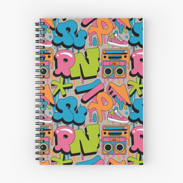 Item preview, Bold Street Art Pattern | Vibrant Graffiti Sneakers Boombox Seamless Repeat designed and sold by Midnight Veil Designs.